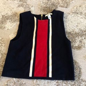 F21 Blue Stripped Crop Top NWOT